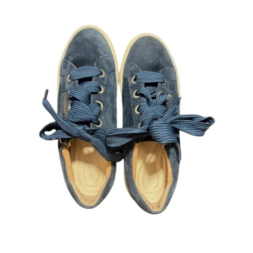Gothpore, Aetrex Aubrey Navy Suede Arch Support Platform Sneakers Women's 9.5